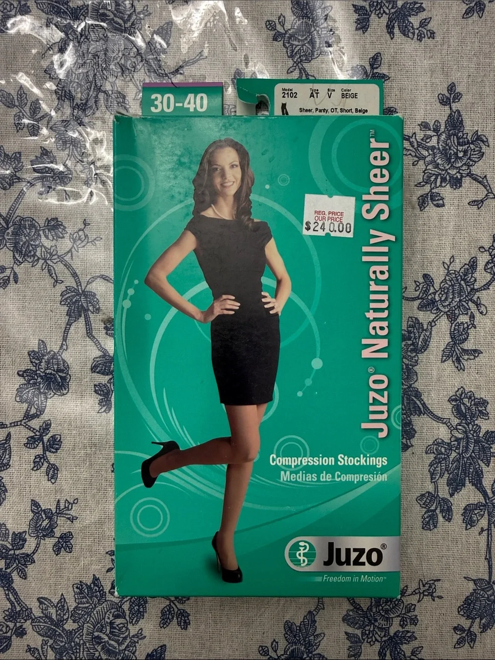 Juzo Naturally Sheer panty OT 30-40 mmhg Compression Stockings - Beige size V